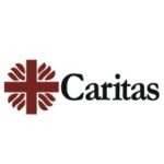 Caritas logo with a red cross and stylized heart design.